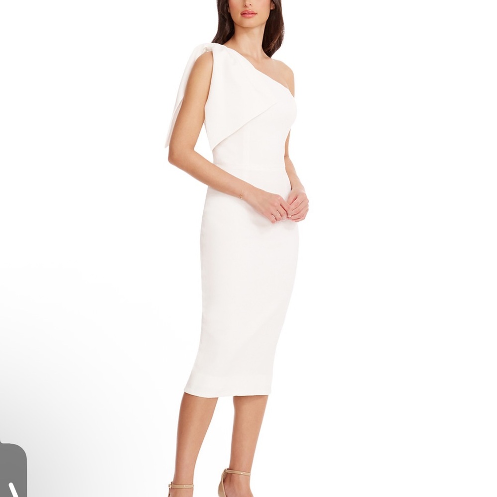 Dress the Population Tiffany One-Shoulder White Dress